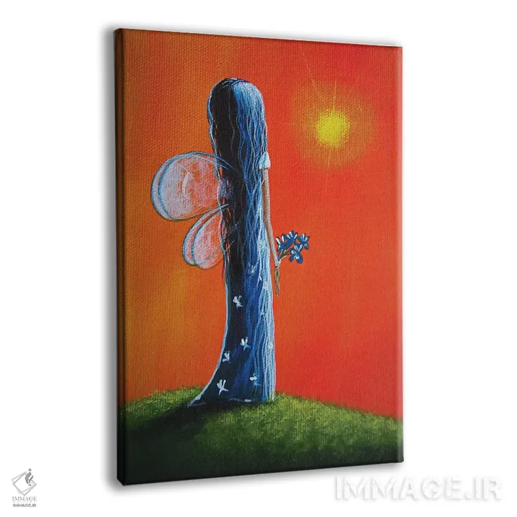 تابلو دکوراتیو پری تابستانی اثر سالن هنری مون لایت - نمای پرسپکتیو محصول