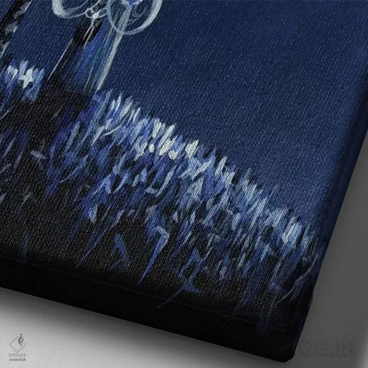 تابلو دکوراتیو پری توپاز اثر سالن هنری مون لایت - نمای نزدیک بافت بوم