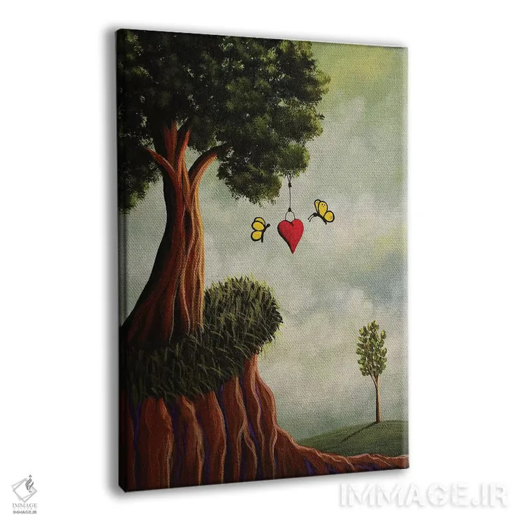 تابلو دکوراتیو و آنها تا ابد خوشبخت زندگی کردند اثر سالن هنری مون لایت - نمای پرسپکتیو محصول