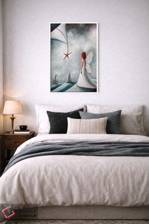 تابلو دکوراتیو ستاره کریسمس اثر سالن هنری مون لایت - D5W