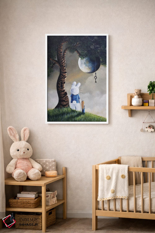 تابلو دکوراتیو دیروز فقط یک رویا فاصله دارد اثر سالن هنری مون لایت - D3W