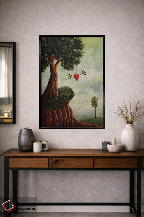 تابلو دکوراتیو و آنها تا ابد خوشبخت زندگی کردند اثر سالن هنری مون لایت - D1B