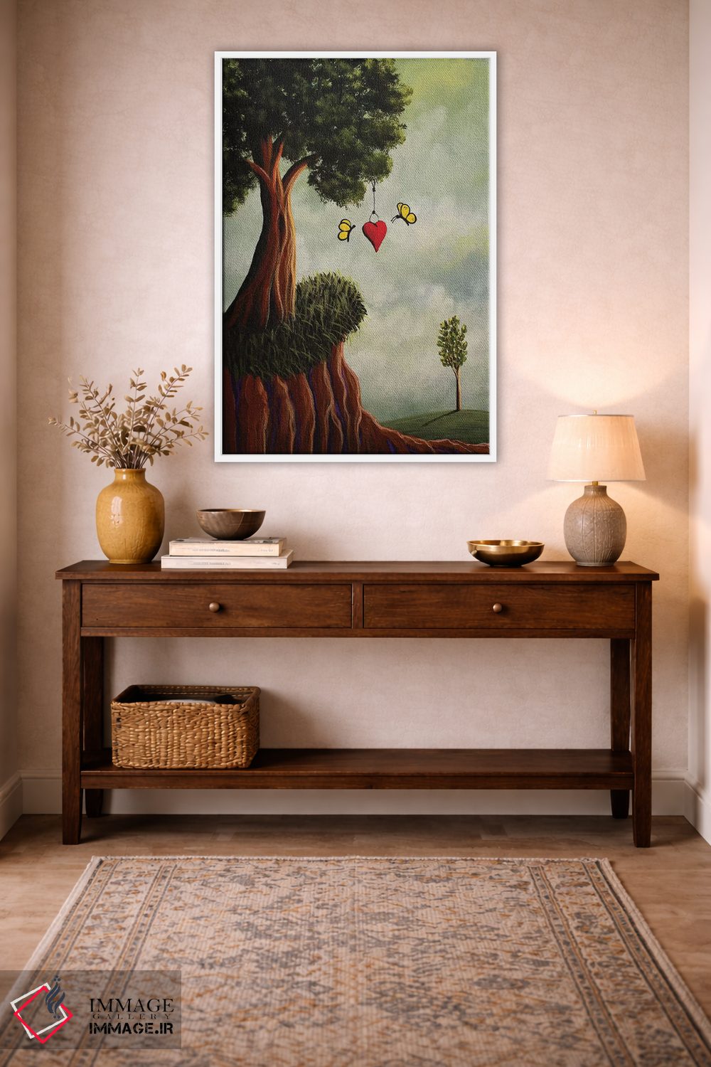تابلو دکوراتیو و آنها تا ابد خوشبخت زندگی کردند اثر سالن هنری مون لایت - D3W