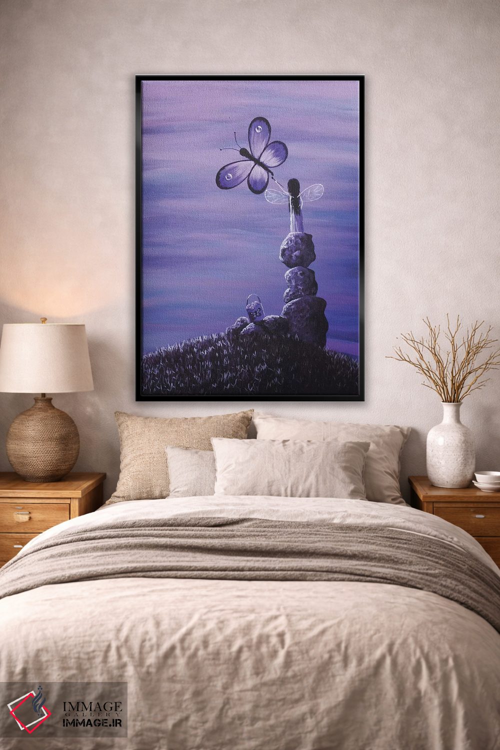 تابلو دکوراتیو پری آمیتیست اثر سالن هنری مون لایت - D3B