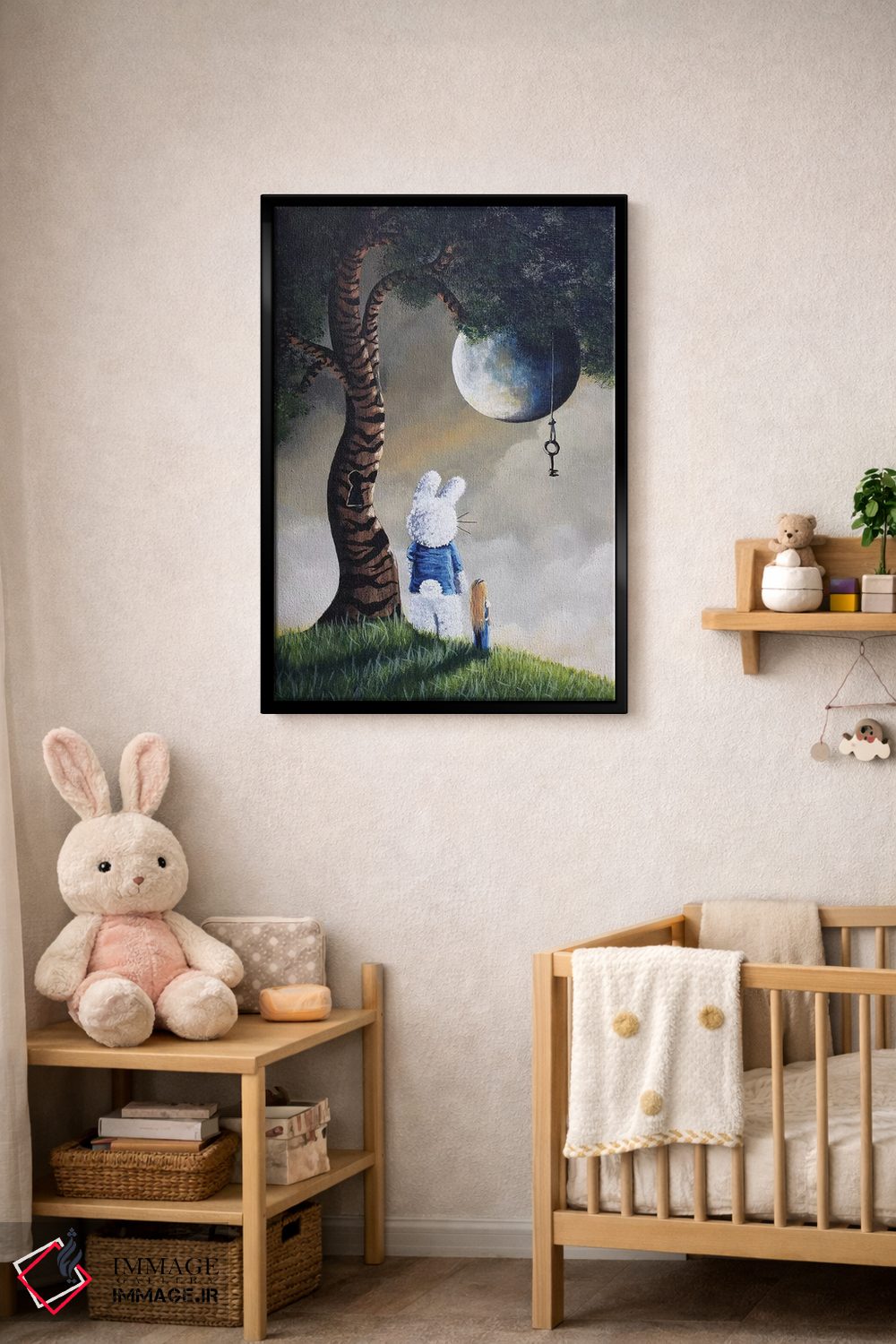 تابلو دکوراتیو دیروز فقط یک رویا فاصله دارد اثر سالن هنری مون لایت - D5B