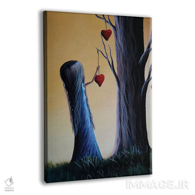تابلو دکوراتیو درخت کیوبید اثر سالن هنری مون لایت - نمای پرسپکتیو محصول