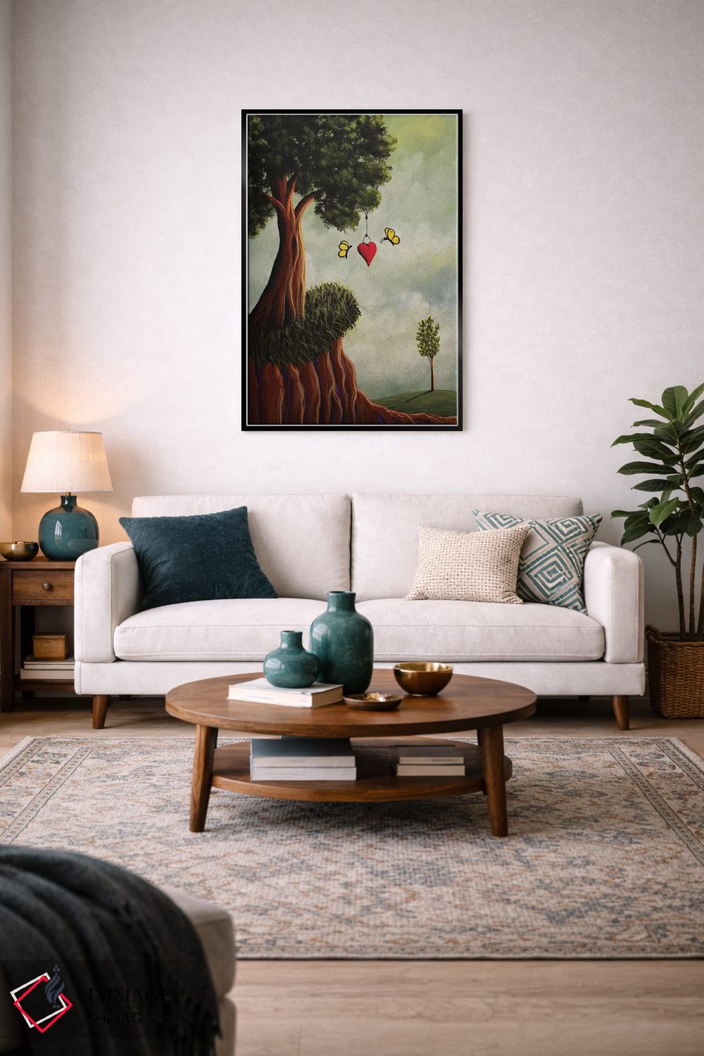 تابلو دکوراتیو و آنها تا ابد خوشبخت زندگی کردند اثر سالن هنری مون لایت - D4B