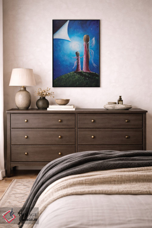 تابلو دکوراتیو فرزند پری اثر سالن هنری مون لایت - D5B