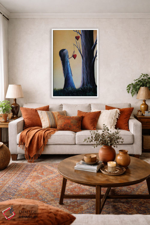 تابلو دکوراتیو درخت کیوبید اثر سالن هنری مون لایت - D1W