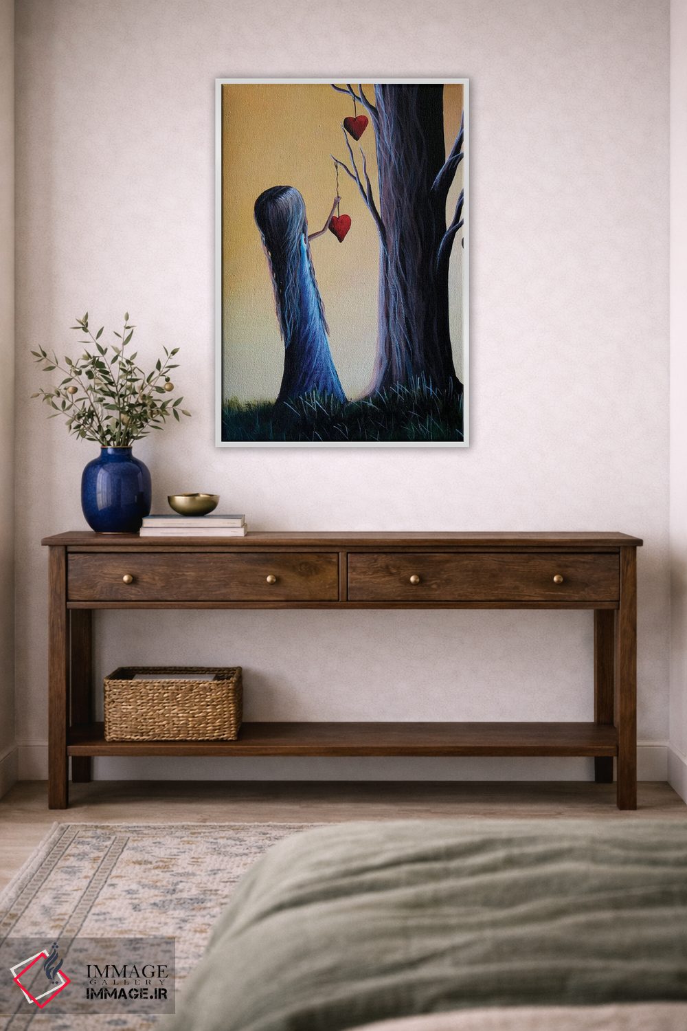 تابلو دکوراتیو درخت کیوبید اثر سالن هنری مون لایت - D2W