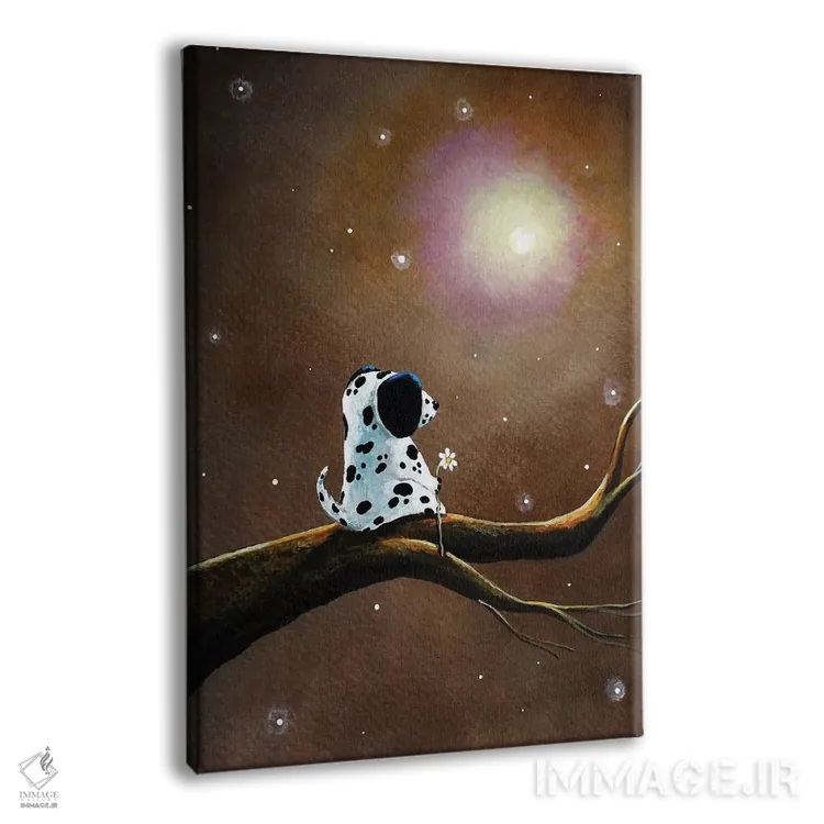 تابلو دکوراتیو دالمیشن دوست داشتنی اثر سالن هنری مون لایت - نمای پرسپکتیو محصول