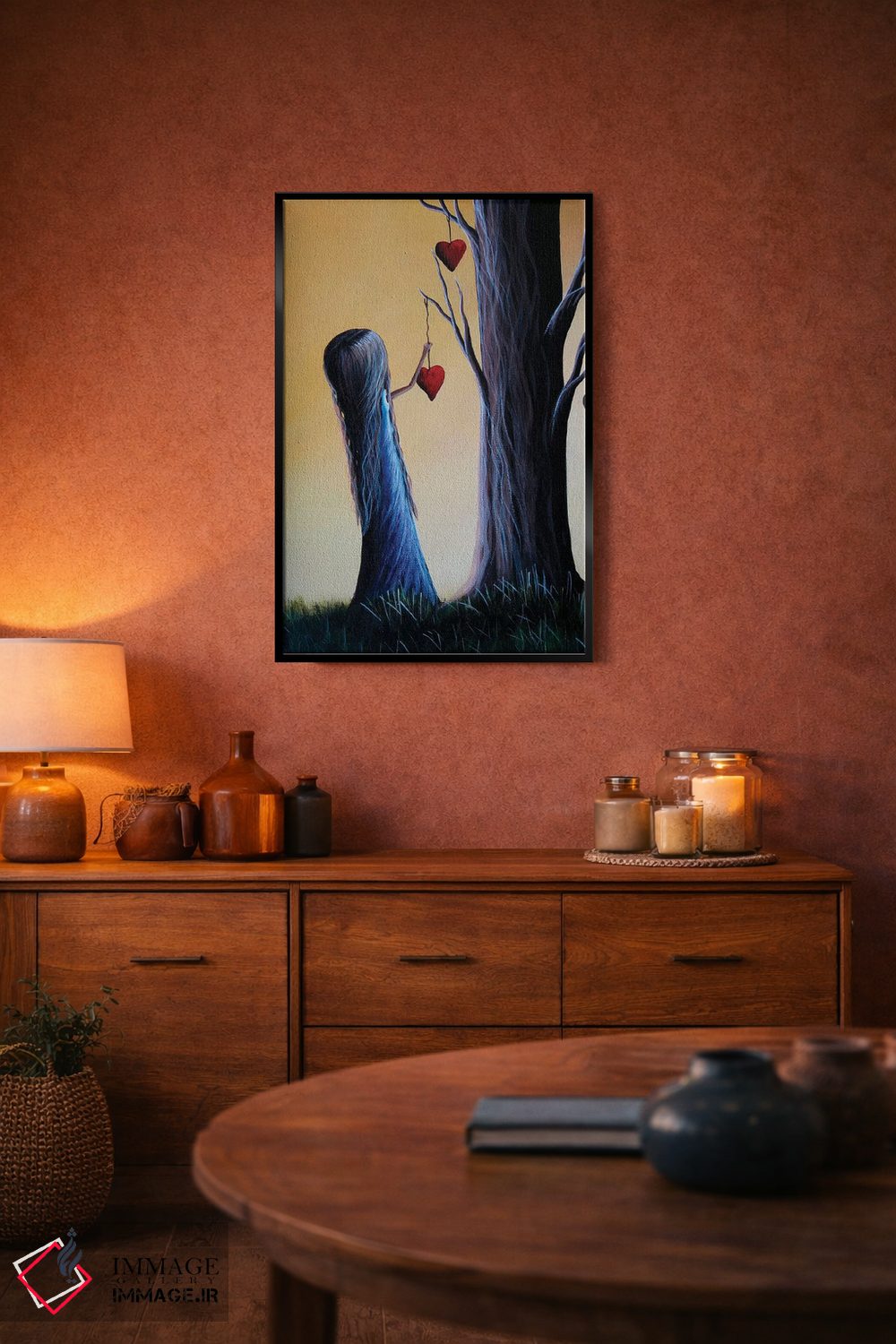 تابلو دکوراتیو درخت کیوبید اثر سالن هنری مون لایت - D4B