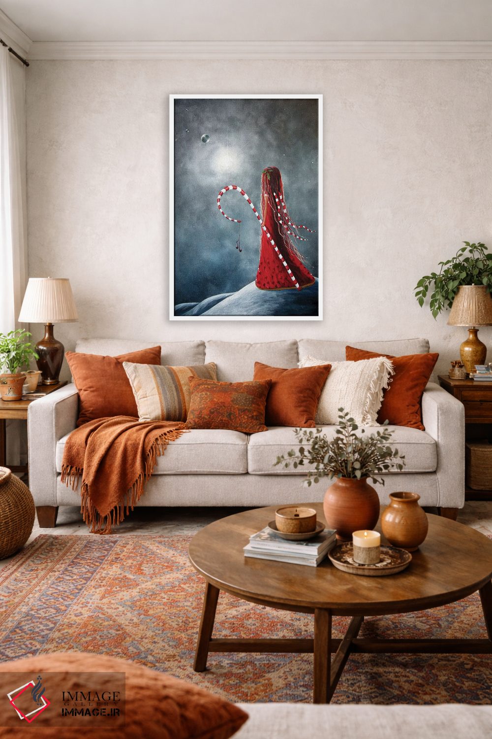 تابلو دکوراتیو پری آب نبات چوبی اثر سالن هنری مون لایت - D2W