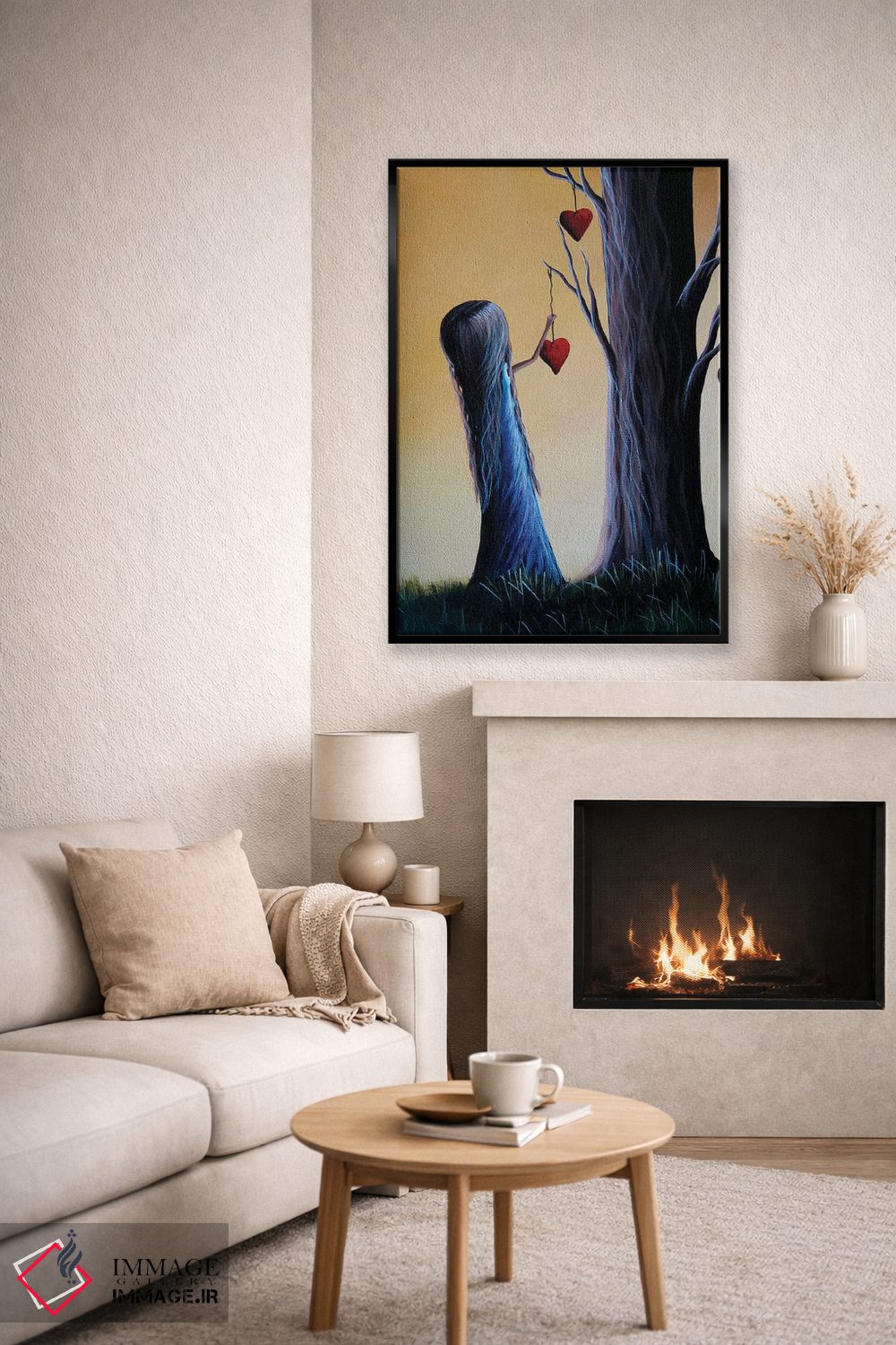 تابلو دکوراتیو درخت کیوبید اثر سالن هنری مون لایت - D6B