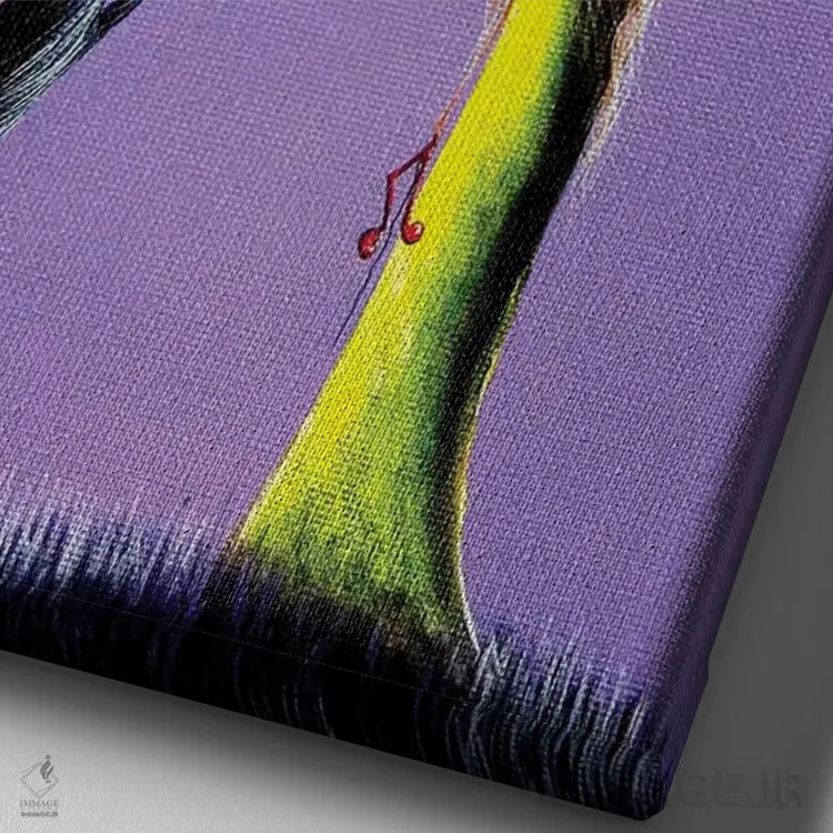 تابلو دکوراتیو پنج آرزو باقی مانده اثر سالن هنری مون لایت - نمای نزدیک بافت بوم