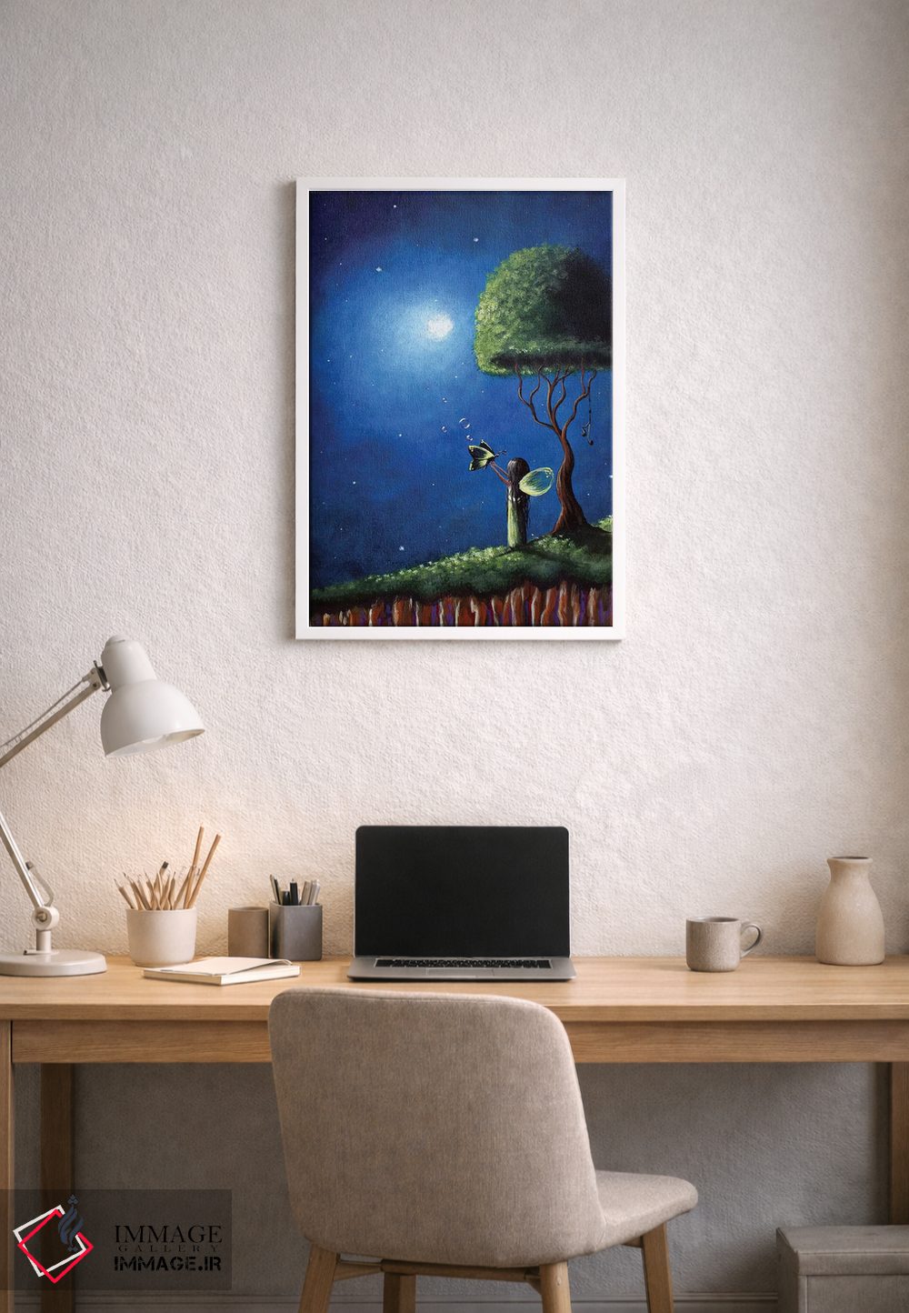 تابلو دکوراتیو آرزوهای پری اثر سالن هنری مون لایت - D1W