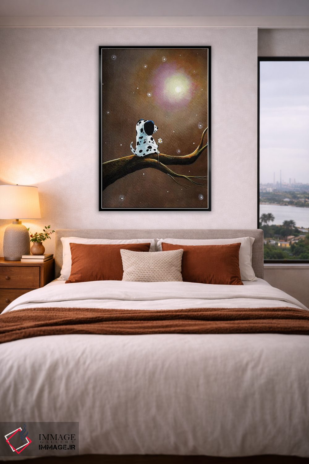 تابلو دکوراتیو دالمیشن دوست داشتنی اثر سالن هنری مون لایت - D5B