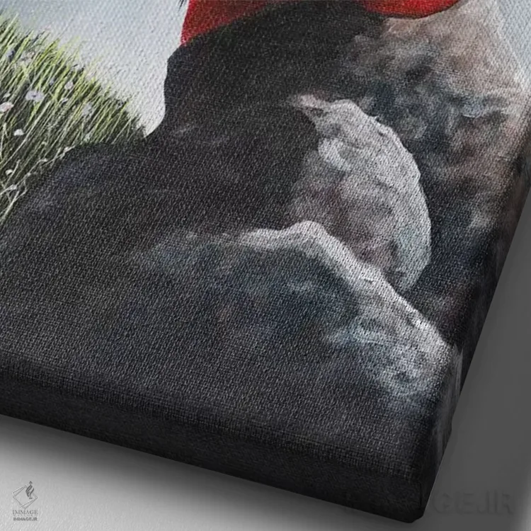 تابلو دکوراتیو برای تو ای عشق من اثر سالن هنری مون لایت - نمای نزدیک بافت بوم