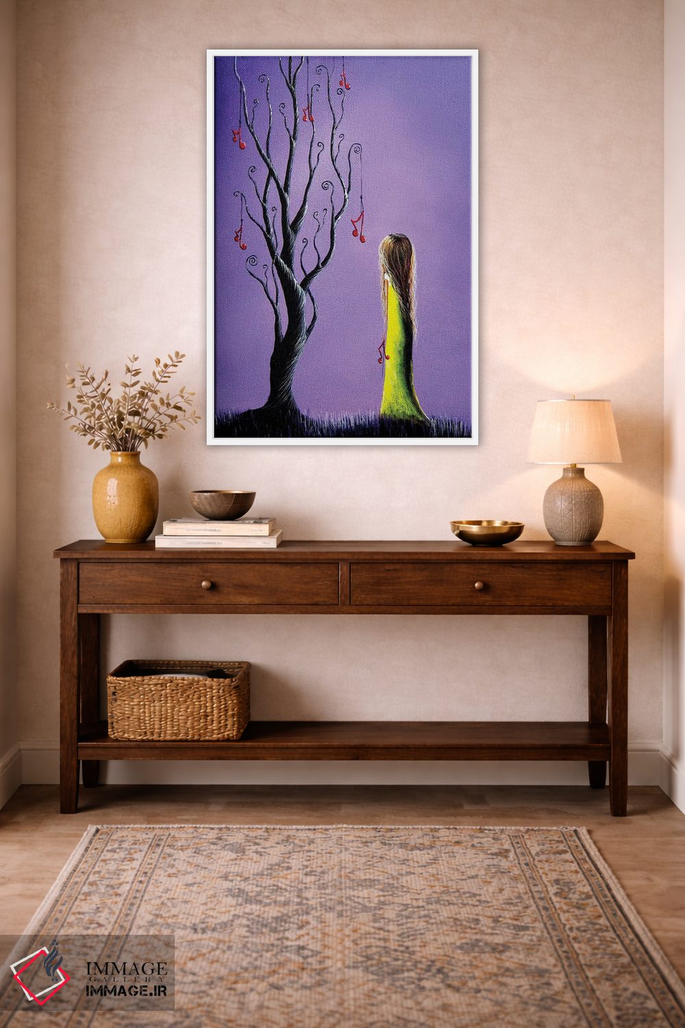 تابلو دکوراتیو پنج آرزو باقی مانده اثر سالن هنری مون لایت - D2W