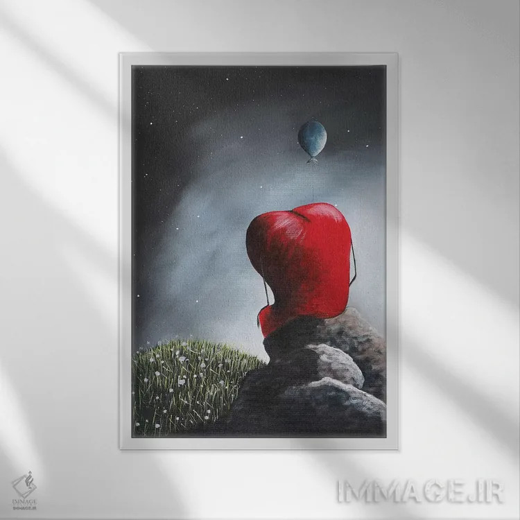 تابلو دکوراتیو برای تو ای عشق من اثر سالن هنری مون لایت - نمای قابدار سفید
