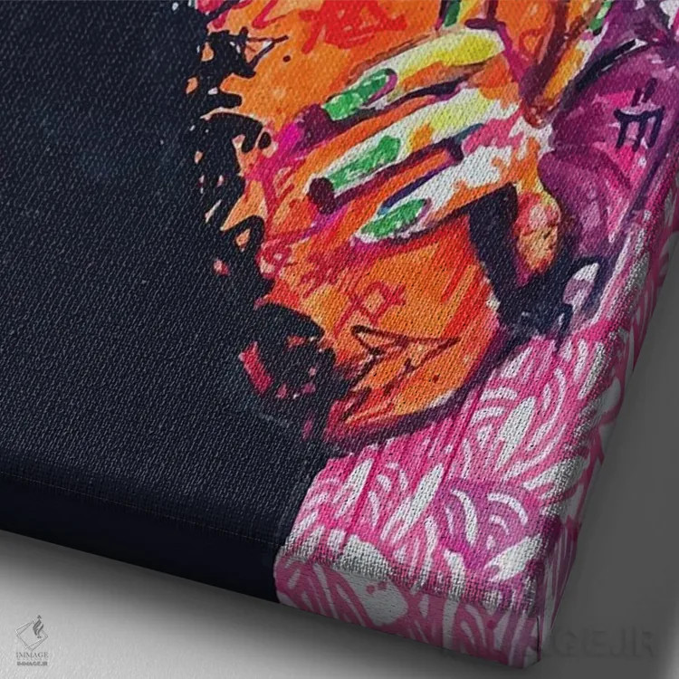 تابلو دکوراتیو جنت اثر آرم آف کاسو - نمای نزدیک بافت بوم