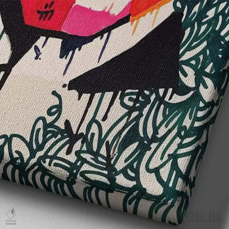 تابلو دکوراتیو "شاه" اثر آرم آف کاسو - نمای نزدیک بافت بوم