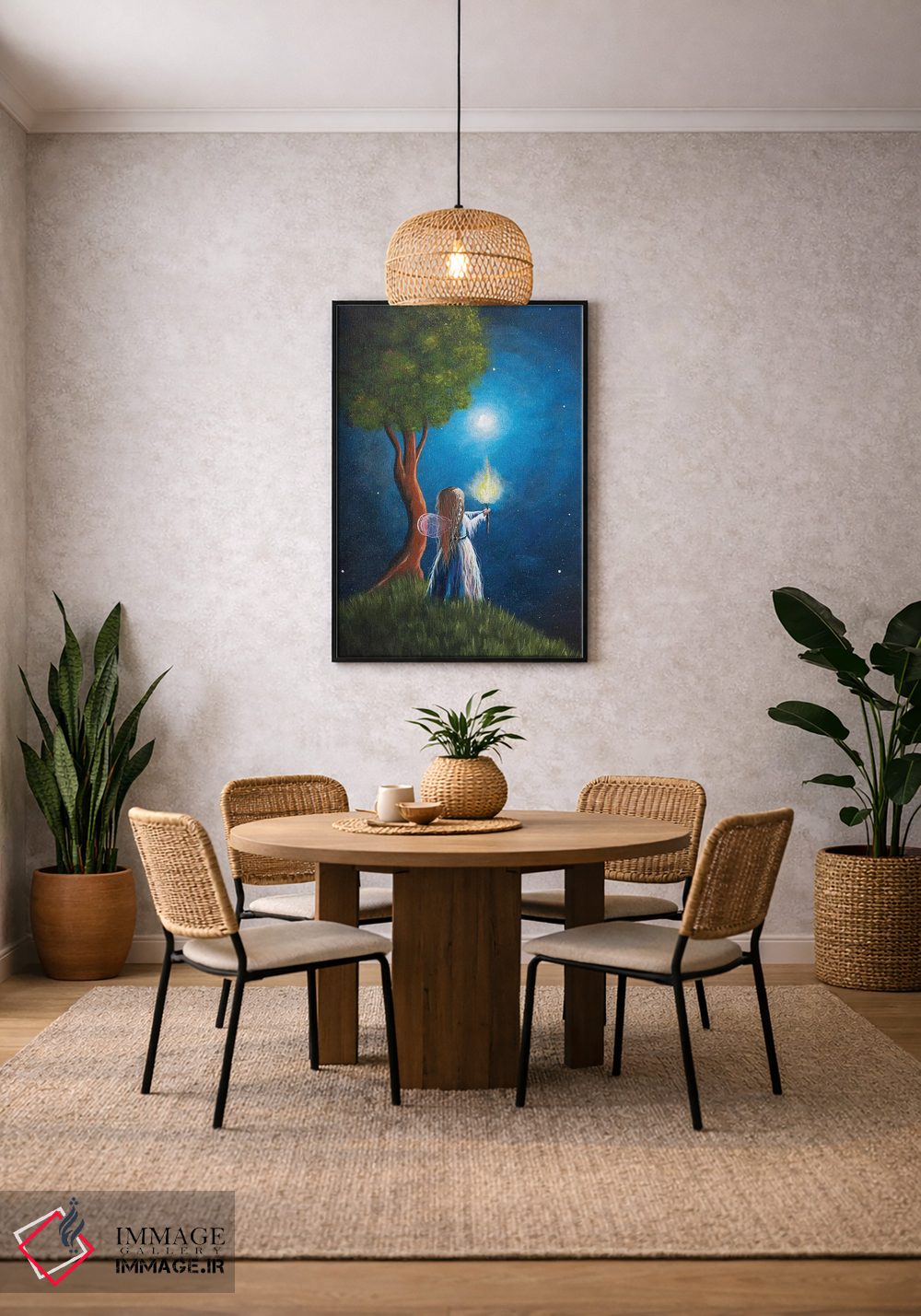 تابلو دکوراتیو نگهبان نور اثر سالن هنری مون لایت - D4B