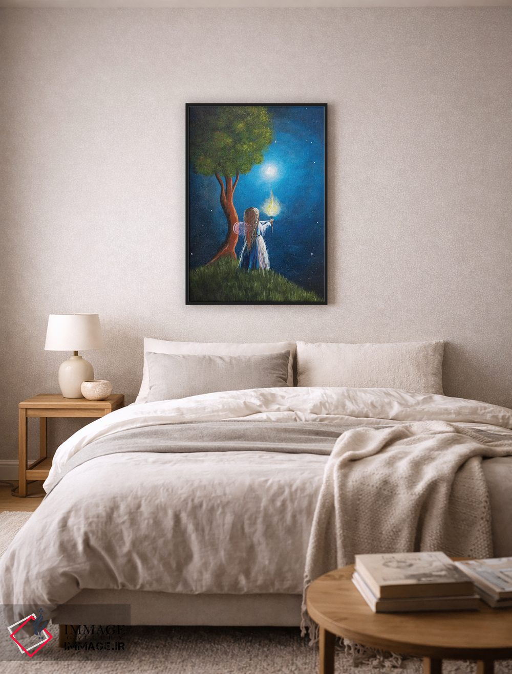 تابلو دکوراتیو نگهبان نور اثر سالن هنری مون لایت - D6B
