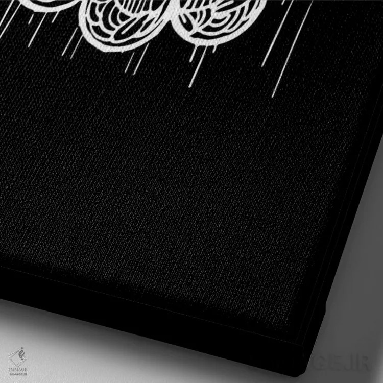 تابلو دکوراتیو "قدرت گل" اثر آرم آف کاسو - نمای نزدیک بافت بوم