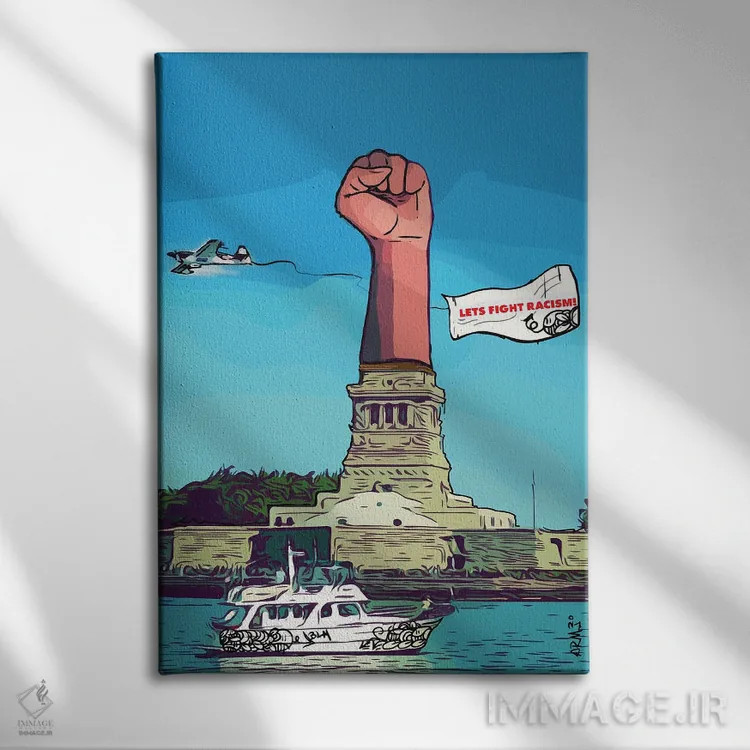 تابلو دکوراتیو "مجسمه آزادی" اثر آرم آف کاسو - نمای روبهرو روی دیوار
