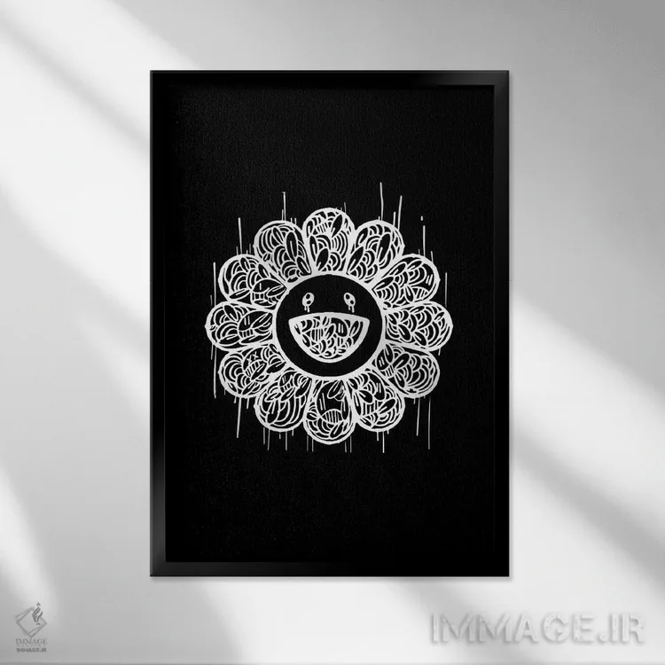 تابلو دکوراتیو "قدرت گل" اثر آرم آف کاسو - نمای قابدار مشکی