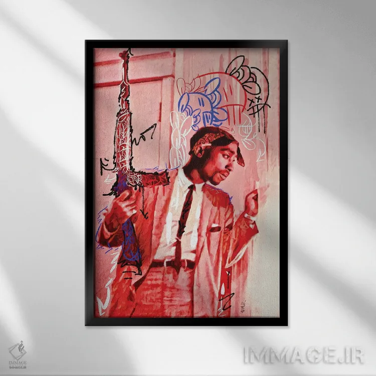 تابلو دکوراتیو "توپاک ۱" اثر آرم آف کاسو - نمای قابدار مشکی