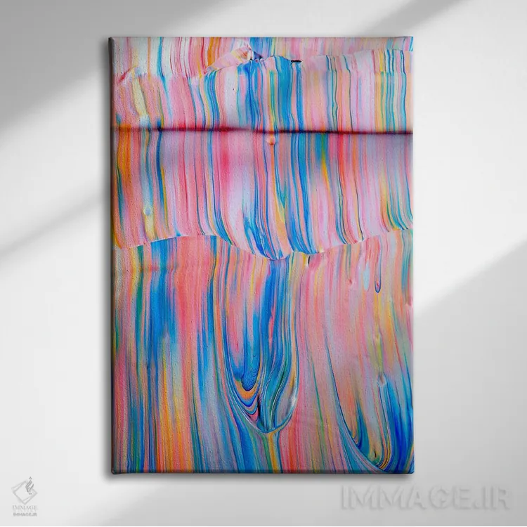 تابلو انتزاعی "بدون عنوان ۱" اثر مارک لاوجوی - نمای روبهرو روی دیوار