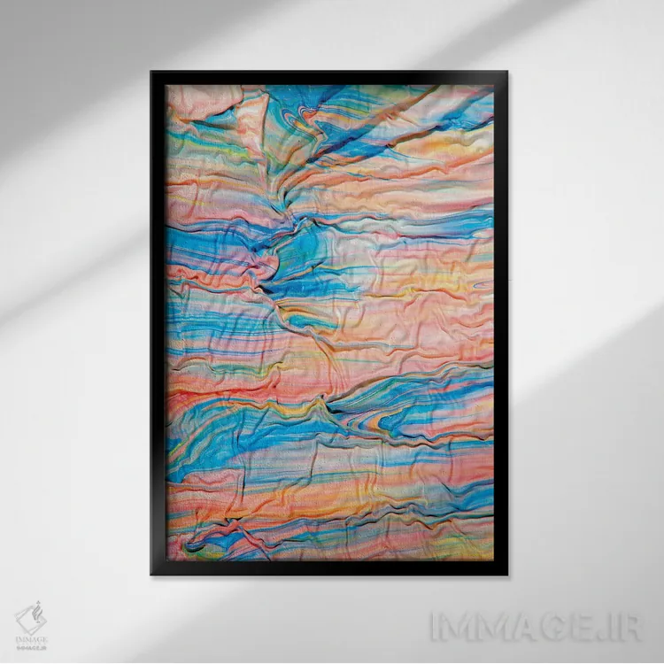 تابلو انتزاعی "بدون عنوان ۱۱" اثر مارک لاوجوی - نمای قابدار مشکی