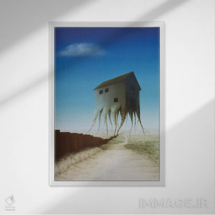 تابلو دکوراتیو "ریشه های قوی تر" اثر مارلن ژانس - نمای قابدار سفید
