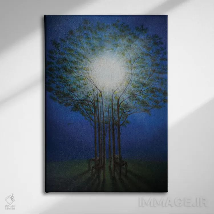 تابلو دکوراتیو "خورشید یکسان برای همه" اثر مارلن ژانس - نمای روبهرو روی دیوار