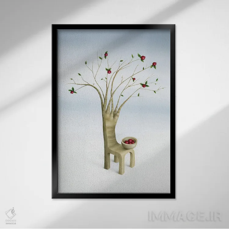 تابلو دکوراتیو "هنوز آنجاست" اثر مارلن ژانس - نمای قابدار مشکی