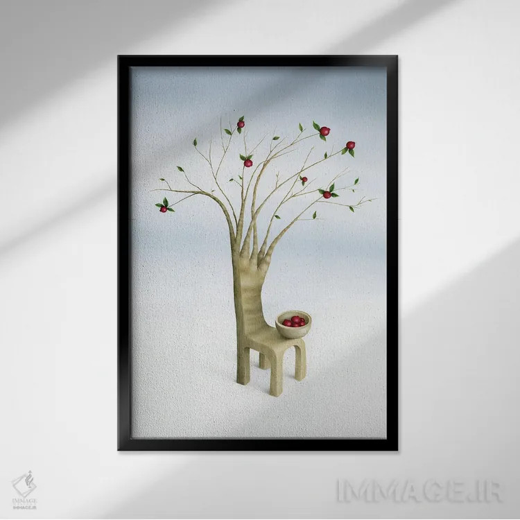 تابلو دکوراتیو "هنوز آنجاست" اثر مارلن ژانس - نمای قابدار مشکی