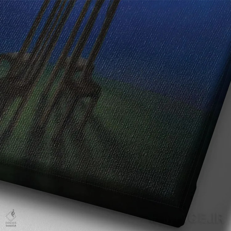 تابلو دکوراتیو "خورشید یکسان برای همه" اثر مارلن ژانس - نمای نزدیک بافت بوم