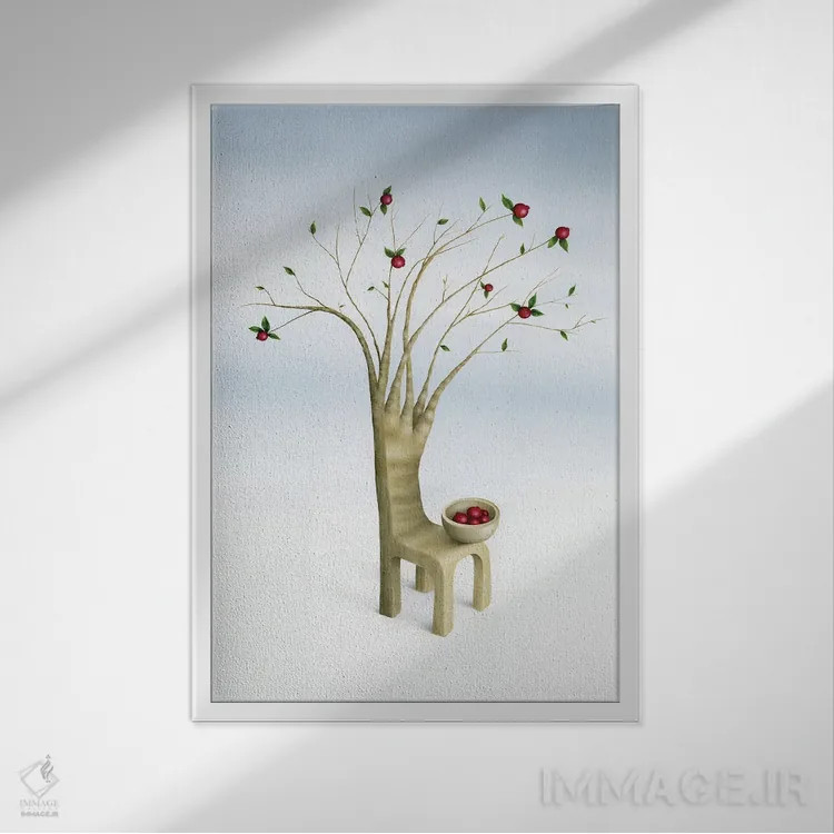 تابلو دکوراتیو "هنوز آنجاست" اثر مارلن ژانس - نمای قابدار سفید