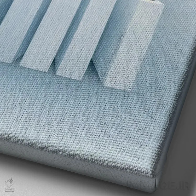 تابلو دکوراتیو "کاملا صورتی" اثر مارلن ژانس - نمای نزدیک بافت بوم