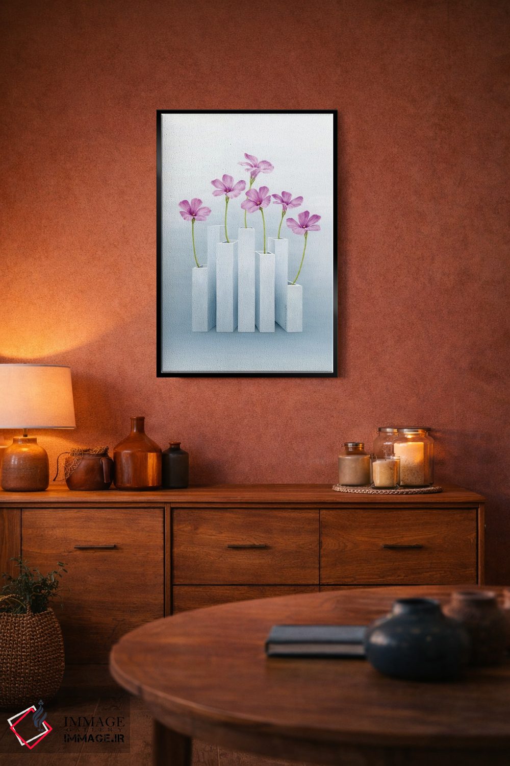 تابلو دکوراتیو "کاملا صورتی" اثر مارلن ژانس - D4B