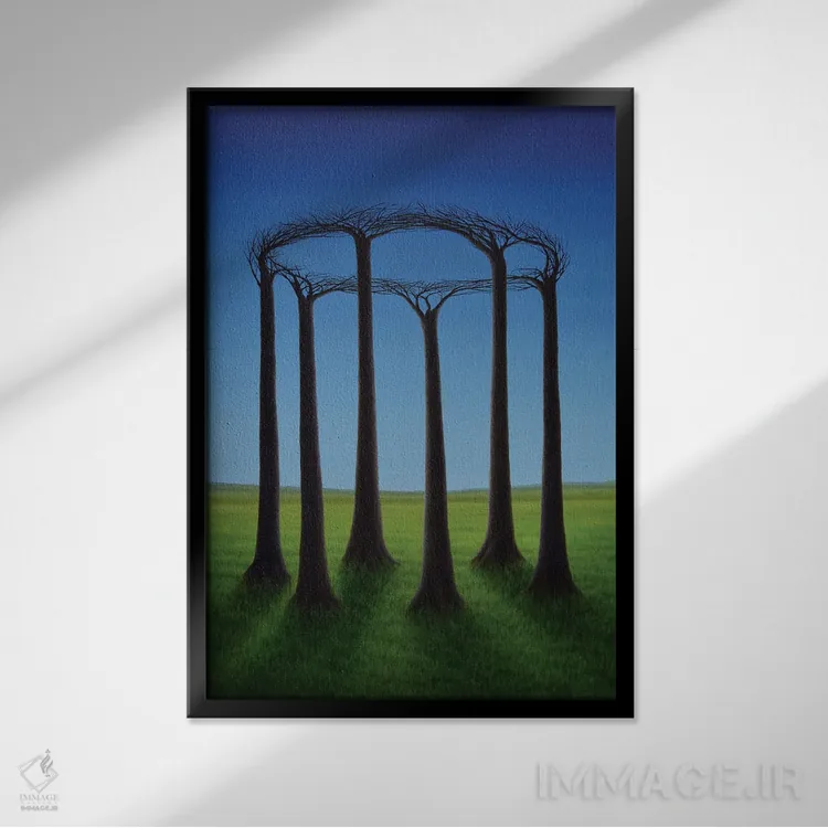 تابلو دکوراتیو "نظم نوین" اثر مارلن ژانس - نمای قابدار مشکی