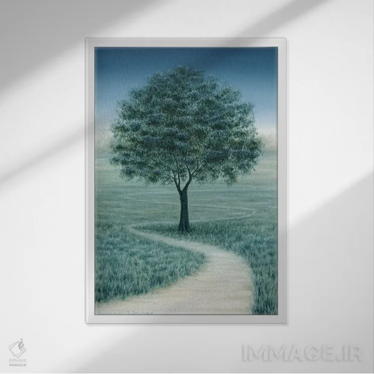 تابلو دکوراتیو "در مسیر درست" اثر مارلن ژانس - نمای قابدار سفید