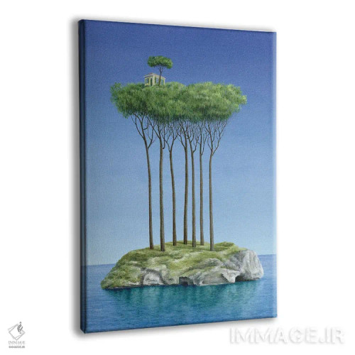 تابلو دکوراتیو "در آرامش جزیره ام" اثر مارلن ژانس - نمای پرسپکتیو محصول