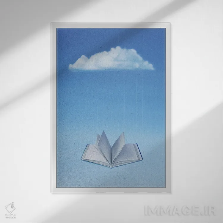 تابلو دکوراتیو "معنای جدید" اثر مارلن ژانس - نمای قابدار سفید