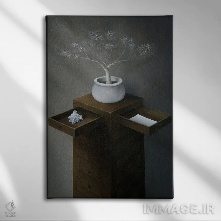 تابلو دکوراتیو "رشد" اثر مارلن ژانس - نمای روبهرو روی دیوار