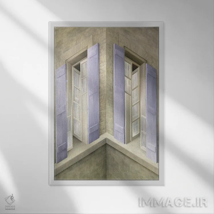 تابلو دکوراتیو "بگذار باد از میان بوزد" اثر مارلن ژانس - نمای قابدار سفید