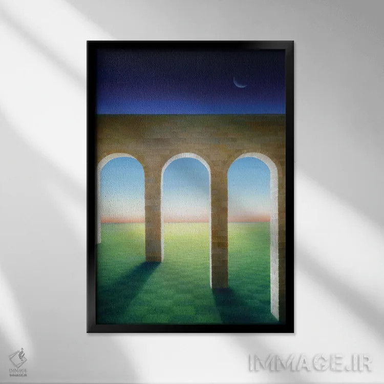 تابلو دکوراتیو "سلسله زندگی" اثر مارلن ژانس - نمای قابدار مشکی