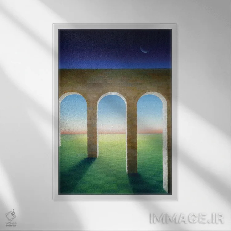 تابلو دکوراتیو "سلسله زندگی" اثر مارلن ژانس - نمای قابدار سفید